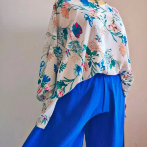 Blue Viscose Blouse