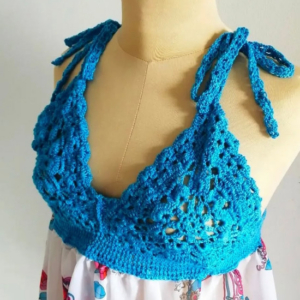 Crochet Blue Top