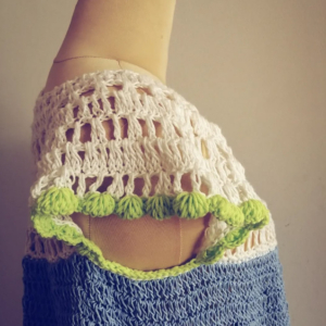 Crochet White & Blue Top