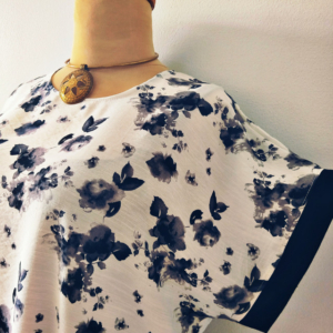 black and white flowers - Top